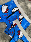 Hello Kitty Caras Azul Duo Unitalla Con Tanga