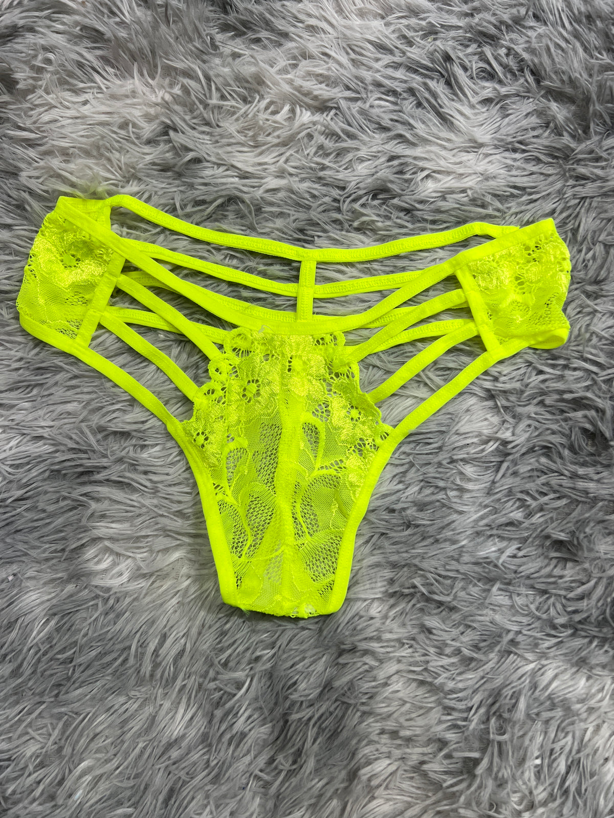 Líneas Verde Fosforescente Tanga De Dama