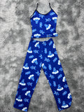 Ositos Cariñositos Osito O Fondo Azul Blusa Con Pantalón
