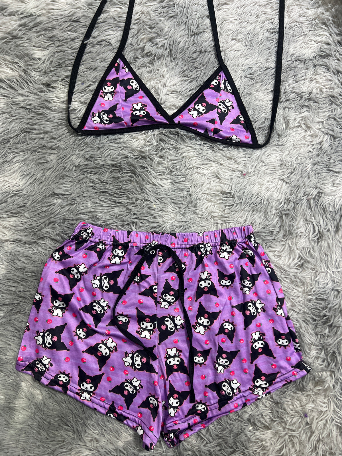 Kuromi Lila Top Con Short Brush