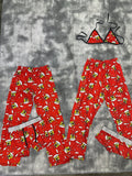 Spongebob Rojo Navideño Pijama De 5 Piezas