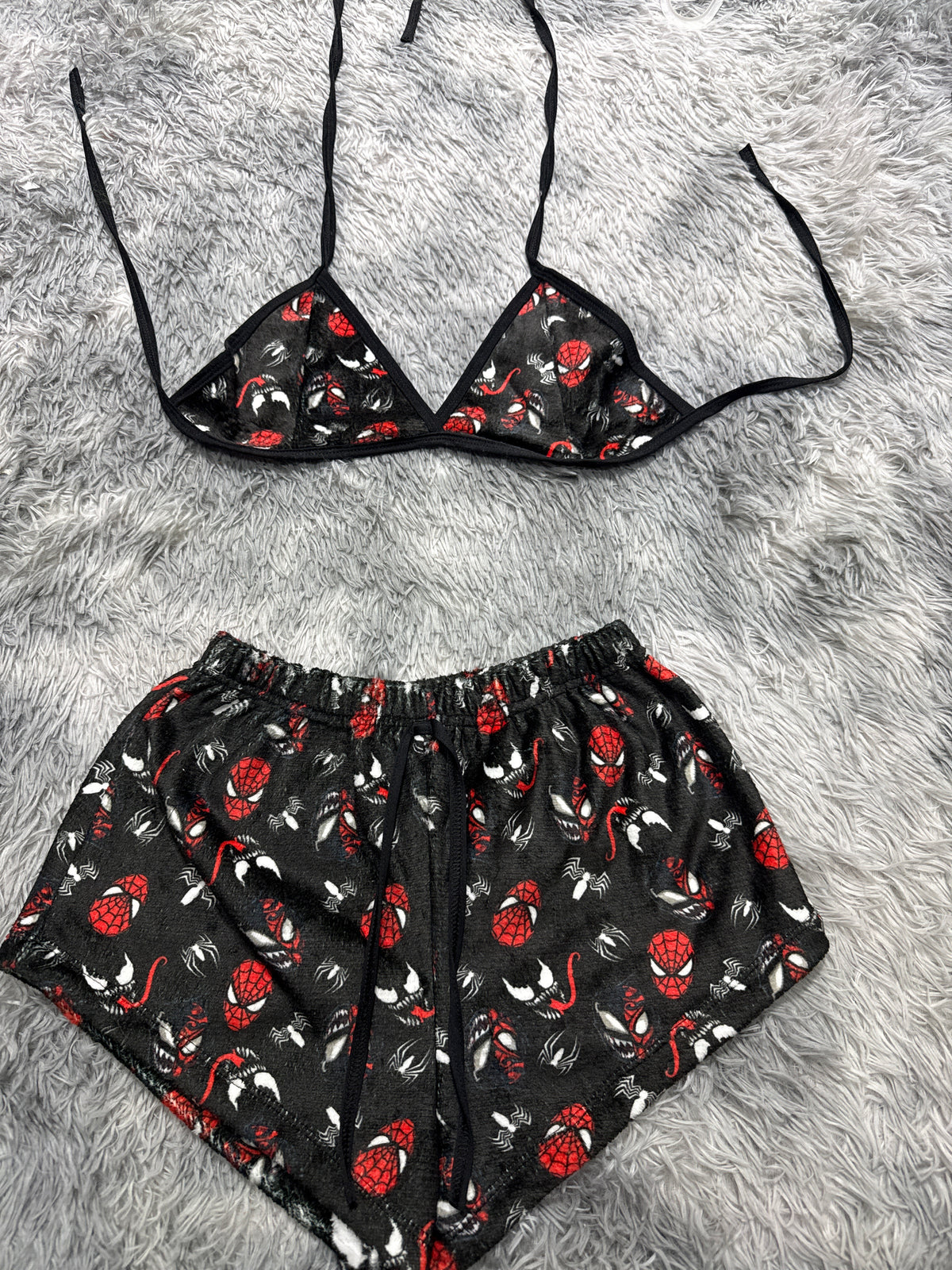 Spiderman Venom Top Con Short Afelpado