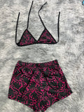 Hello Kitty Negro Y Rosa Top Con Short Brush