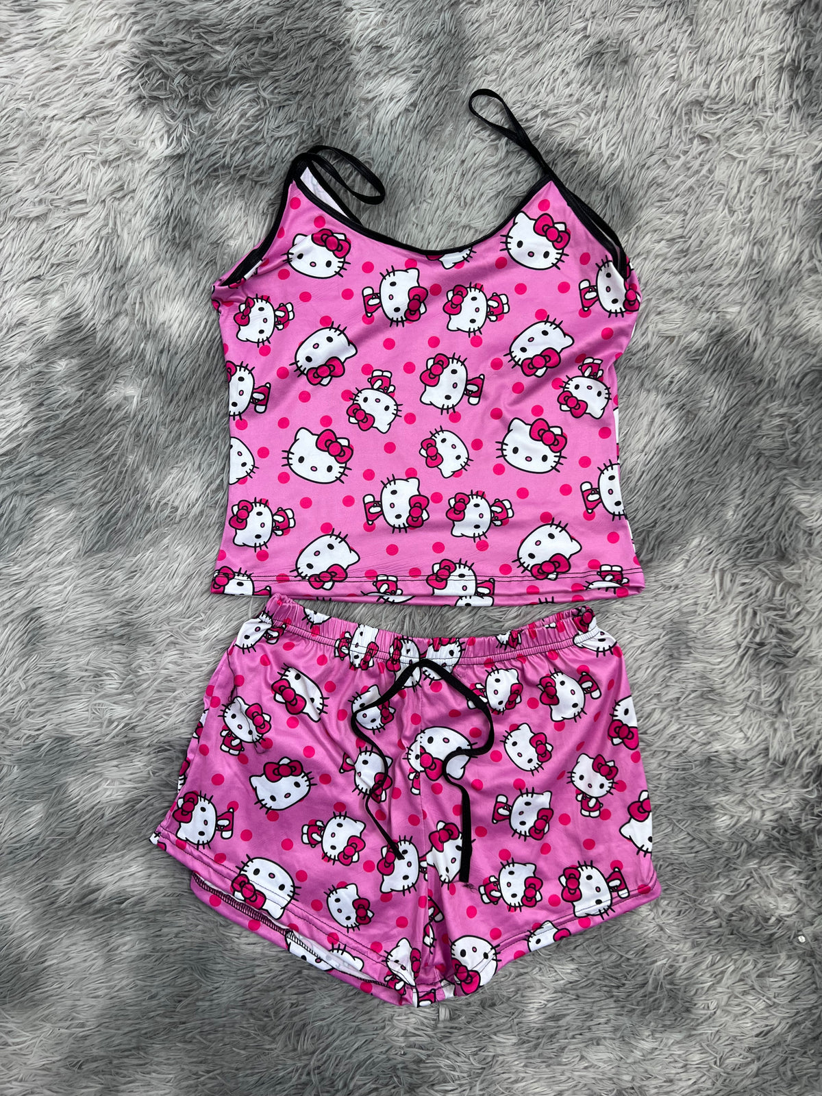 Hello Kitty Puntos Rosas Blusa Con Short