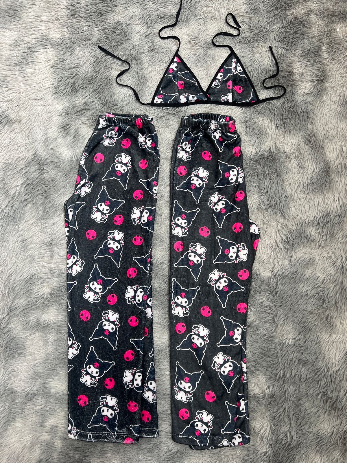 Kuromi Calaveras Duo De Pijama Afelpada