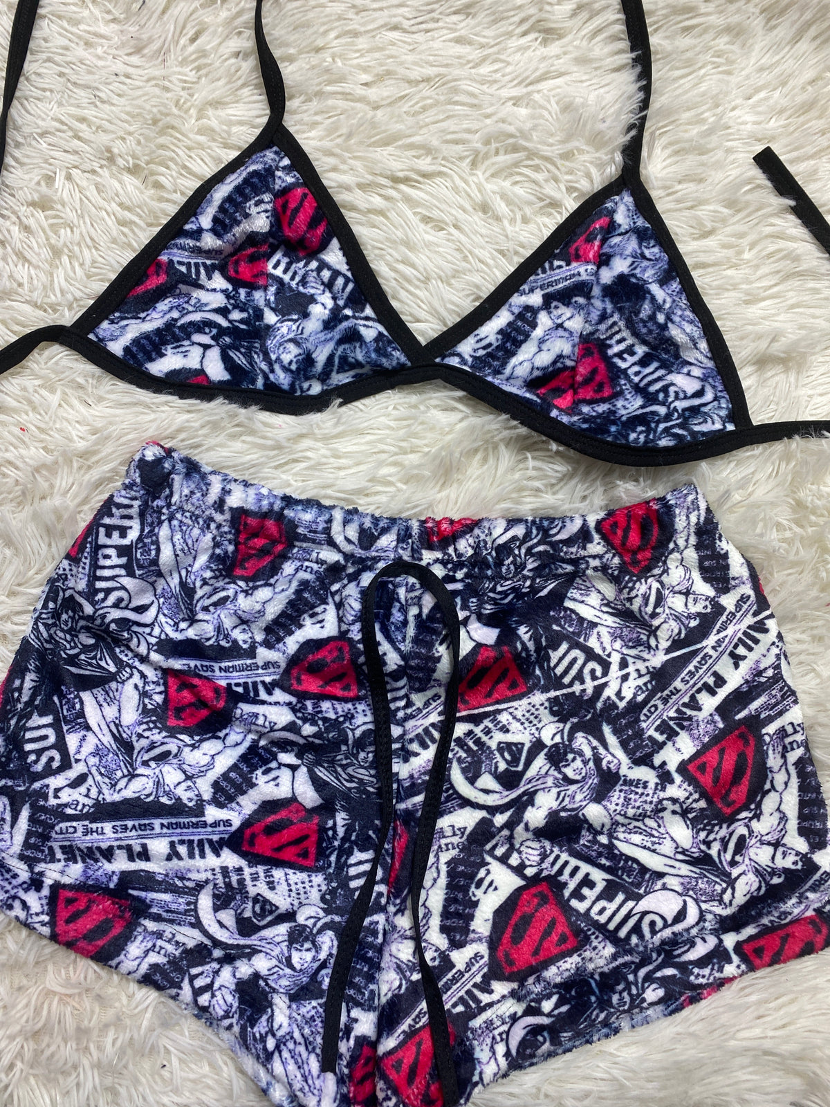 Superman Cómic Top Con Short Afelpado