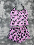 Kuromi Fondo Corazones Blusa Con Short