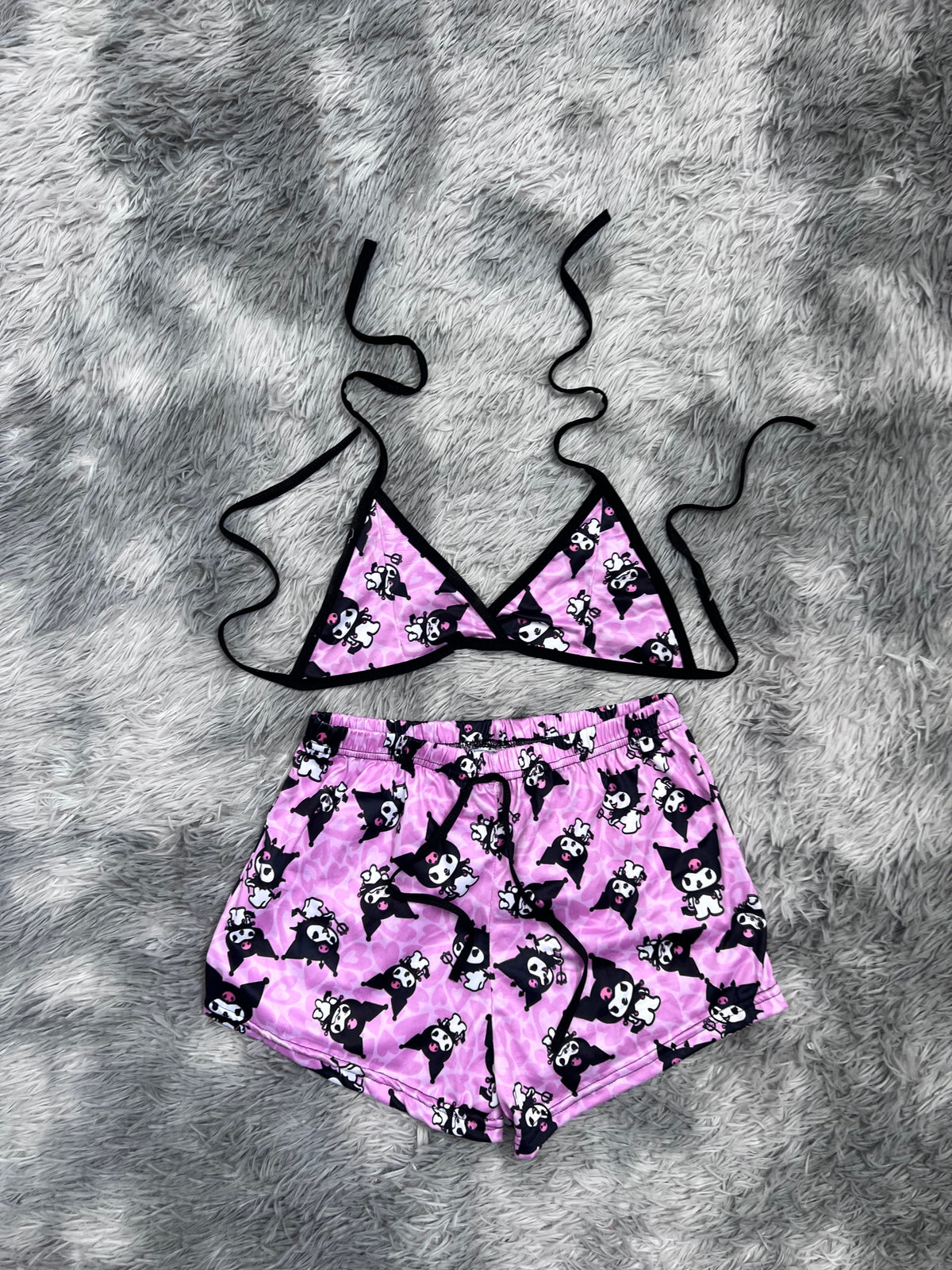 Kuromi Corazones Top Con Short Brush