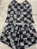 Kuromi Cuadros Blusa Con Short