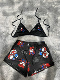 Spider Kitty Negro Top Con Short Brush