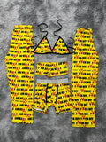 Play Boy Amarillo Pijama De 5 Piezas