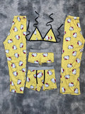 Hello Kitty Amarillo Pijama De 5 Piezas