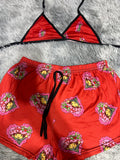 Rosita Fresita Corazón Top Con Short Brush