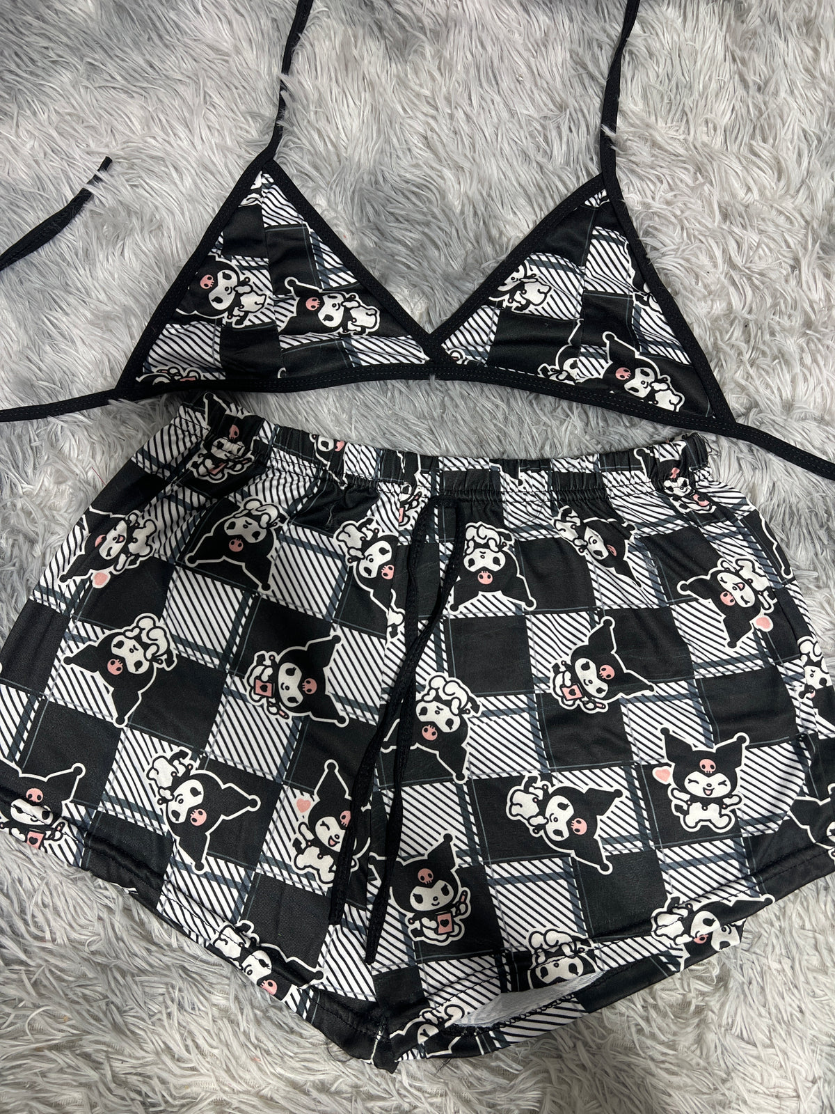 Kuromi Cuadros Top Con Short Brush