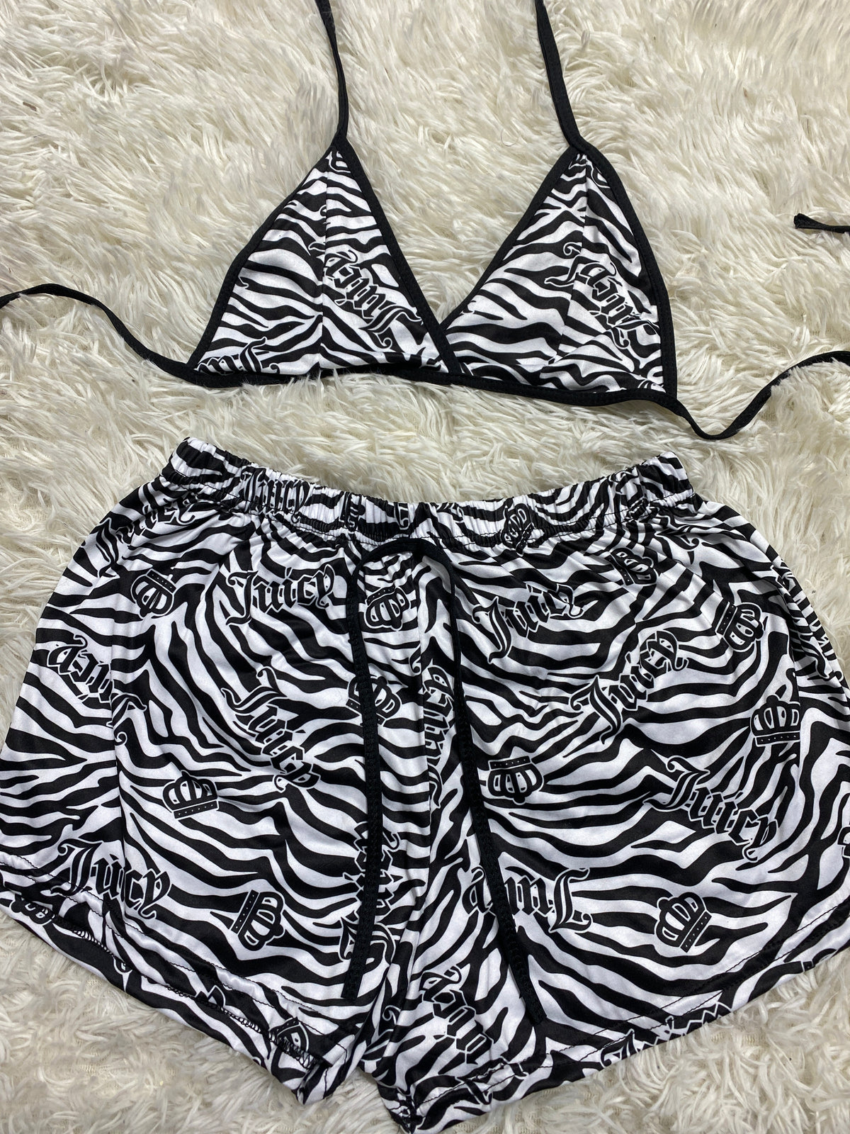 Juicy Zebra Top Con Short Brush
