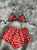Snoopy Rojo Top Con Short Brush