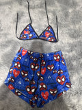 Spiderman Corazones Top Con Short Afelpado