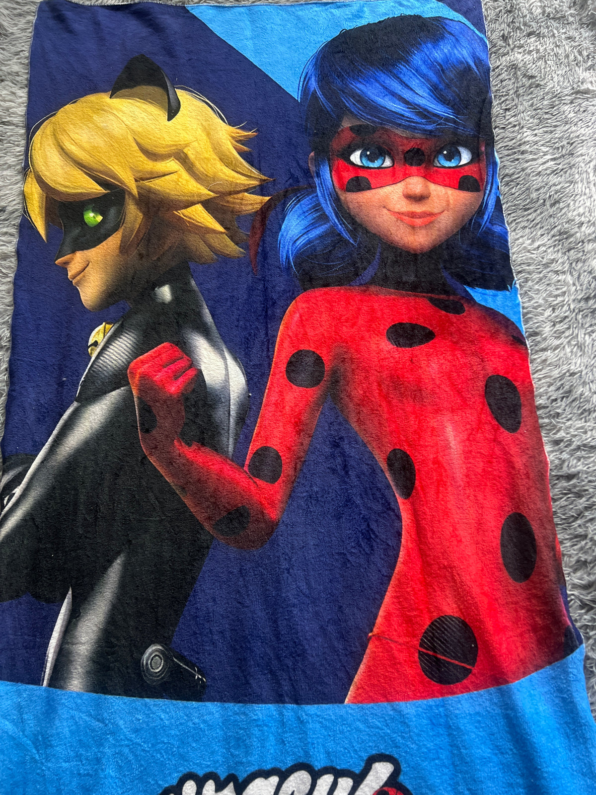 Miraculous Ladybug Y Catnoir Frazada