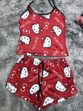 Hello Kitty Rojo Blusa Con Short