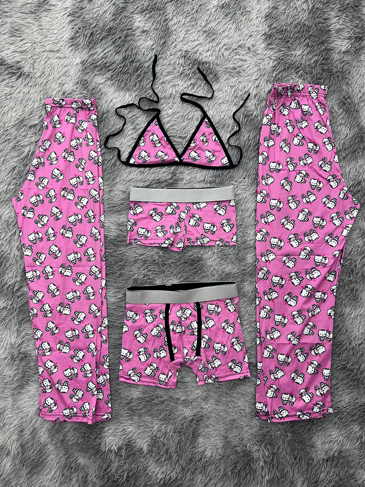 Hello Kitty Su Novio Pijama De 5 Piezas