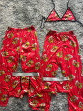 Rosita Fresita Clasica Con Cuadros Rojos Pijama De 5 Piezas
