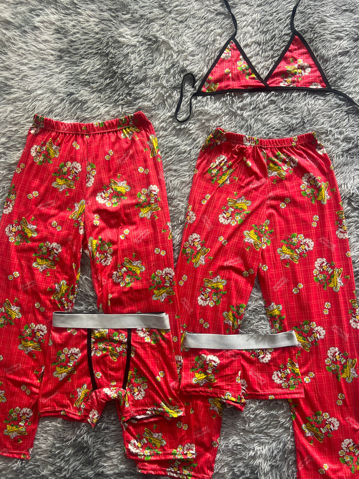 Rosita Fresita Clasica Con Cuadros Rojos Pijama De 5 Piezas