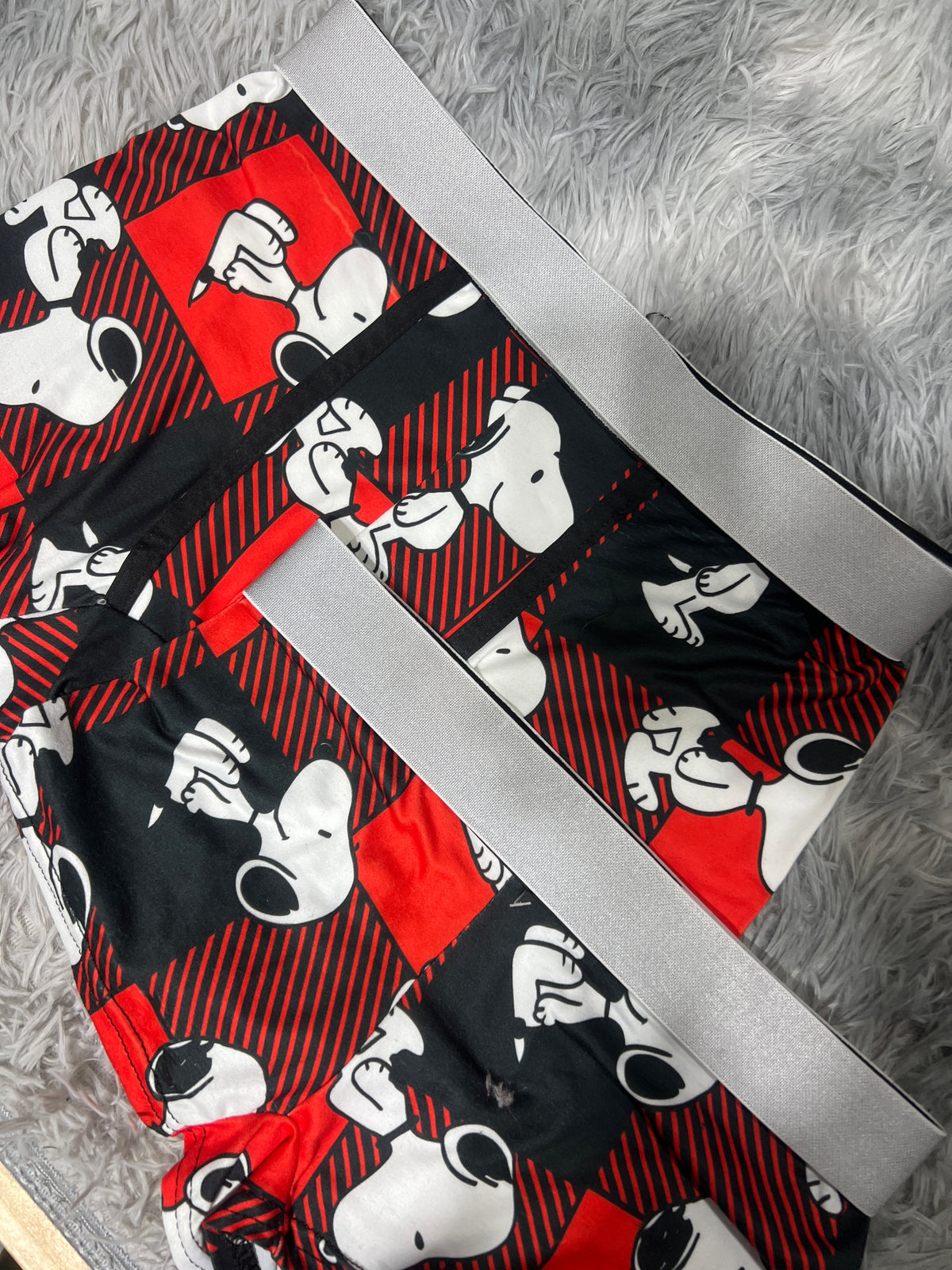 Snoopy Cuadros Rojos Duo Con Boxer Unitalla