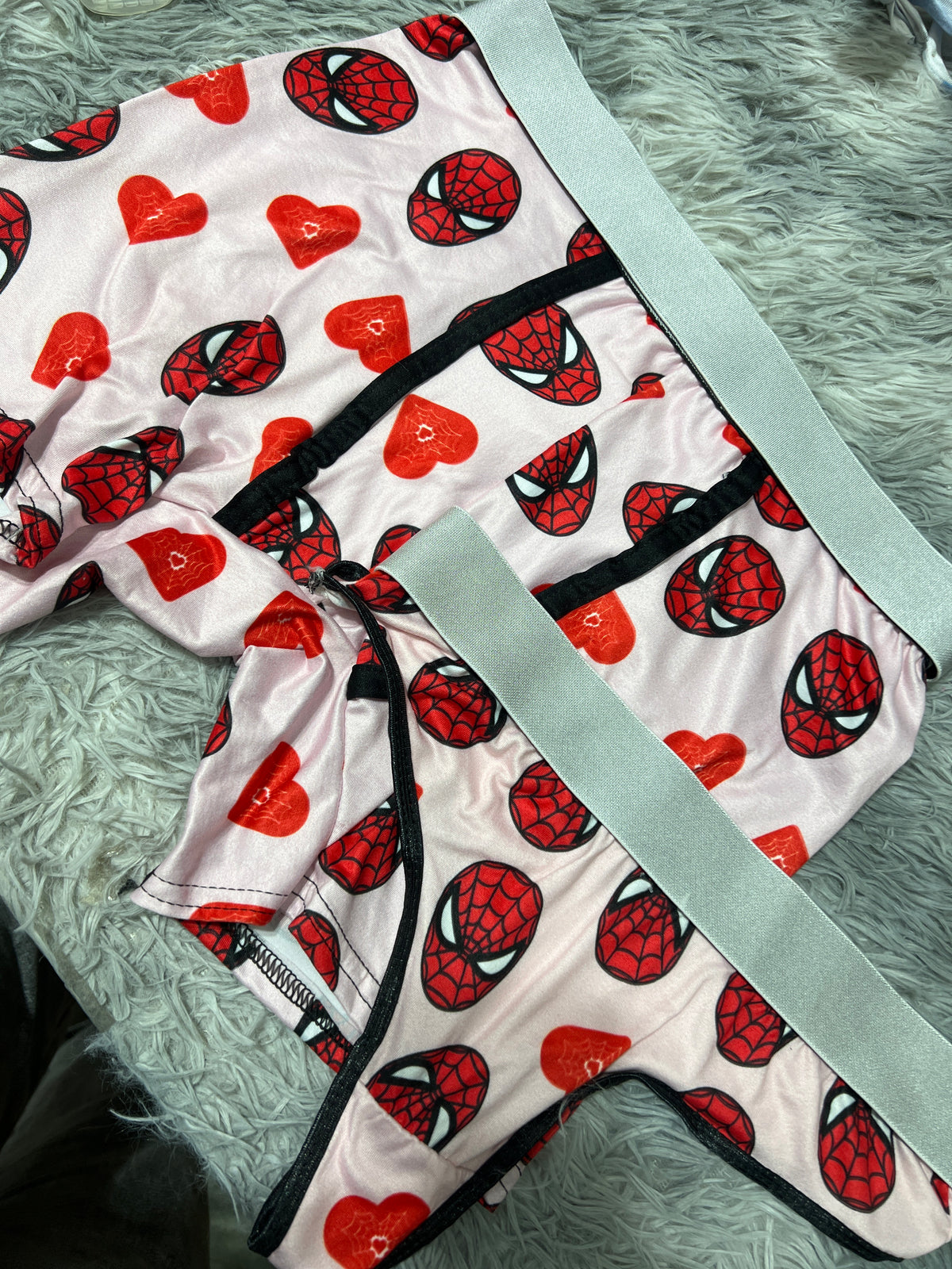 Spiderman Corazones Duo Unitalla Con Tanga