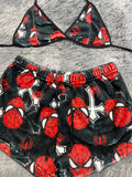 Spiderman Cruces Top Con Short Afelpado