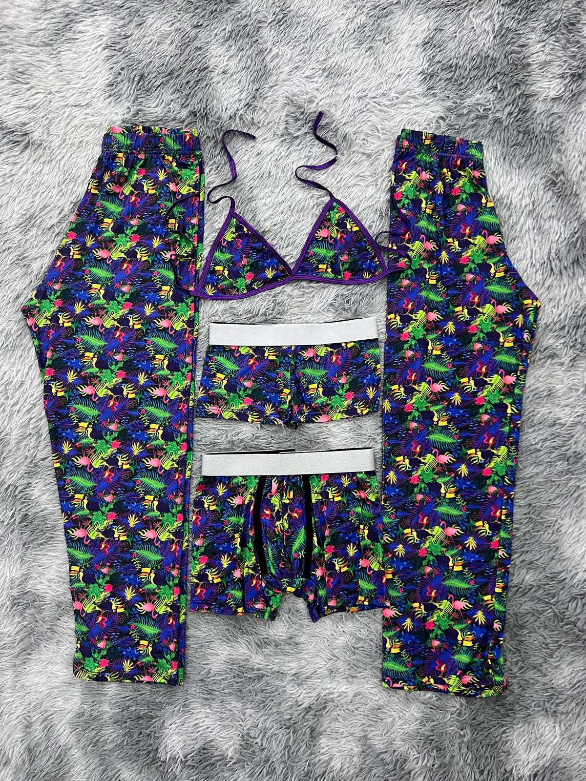 Plantas Tropicales Pijama De 5 Piezas