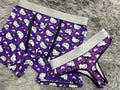 Hello Kitty Fondo Morado Duo Unitalla Con Tanga