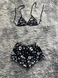 Jack Navideño Fondo Negro El Extraño Mundo Top Con Short Unitalla De Afelpada