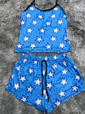 Estrellas Azul Blusa Con Short