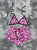 Hello Kitty Corazones Con Peluche Fondo Top Con Short Brush
