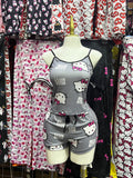 Hello Kitty Caras Gris Blusa Con Short