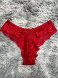 Argolla Detras Rojo Tanga De Dama