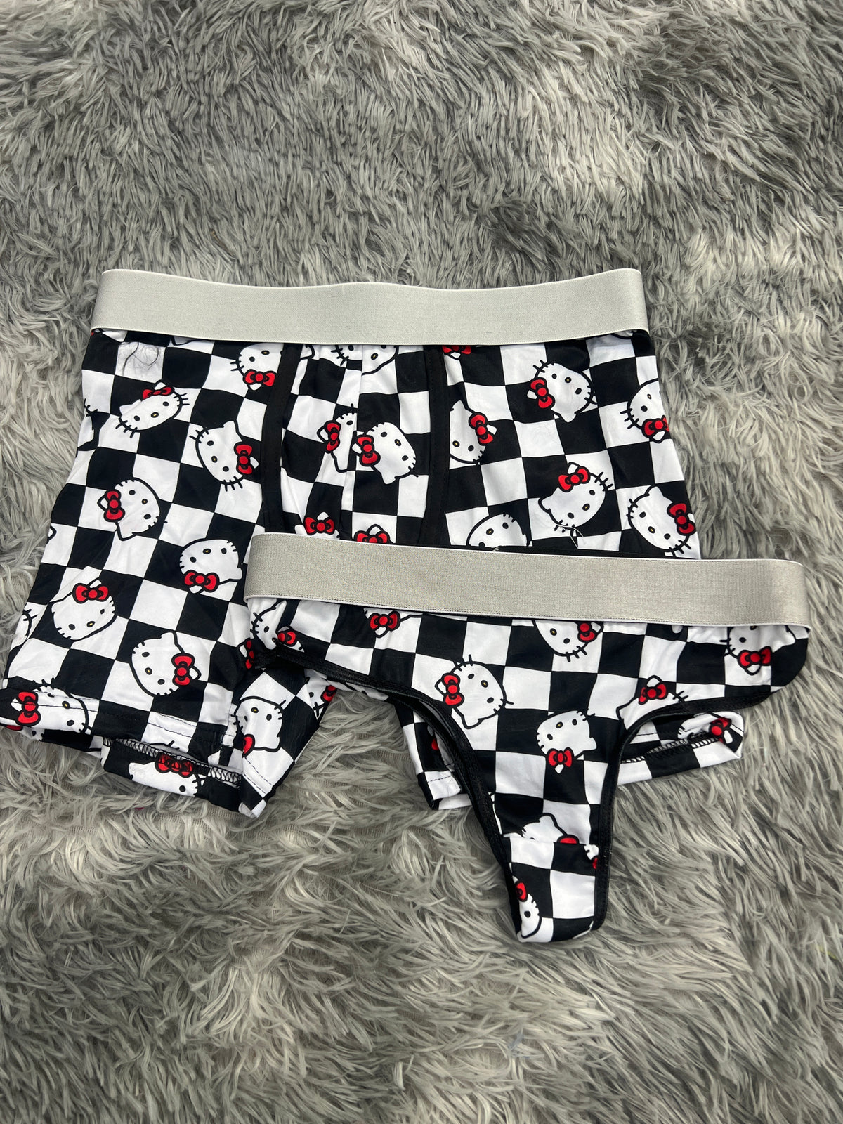 Hello Kitty Cuadros Negros Y Blancos Duo Unitalla Con Tanga
