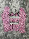 Hello Kitty Vaquita Pijama De 5 Piezas