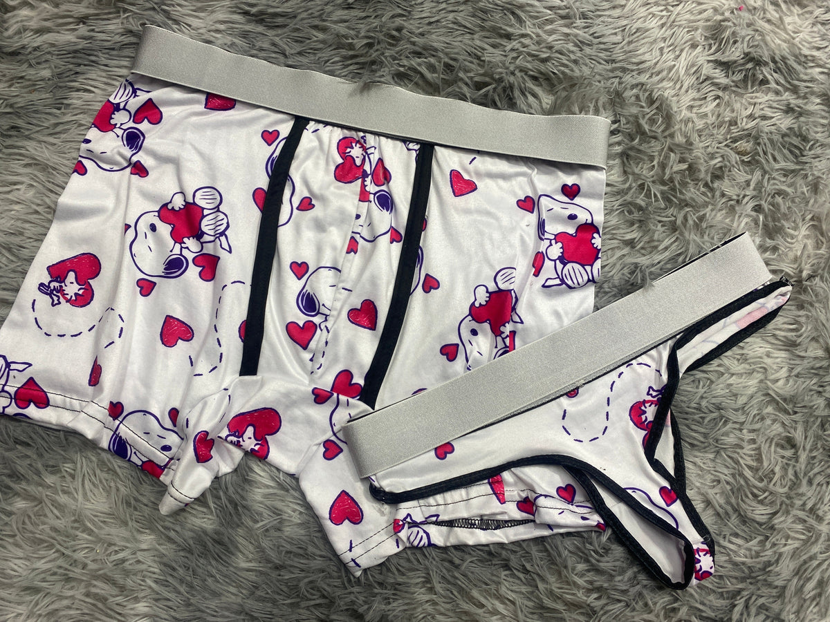 Snoopy Corazón Duo Unitalla Con Tanga