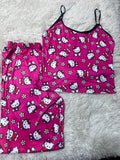 Hello Kitty Flor Blusa Con Pantalón