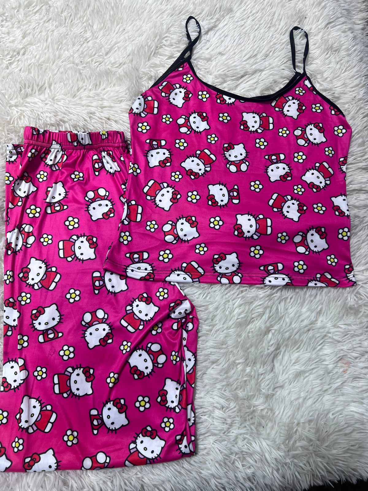 Hello Kitty Flor Blusa Con Pantalón