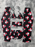 Play Boy True Religion Rojo Y Blanco Pijama De 5 Piezas