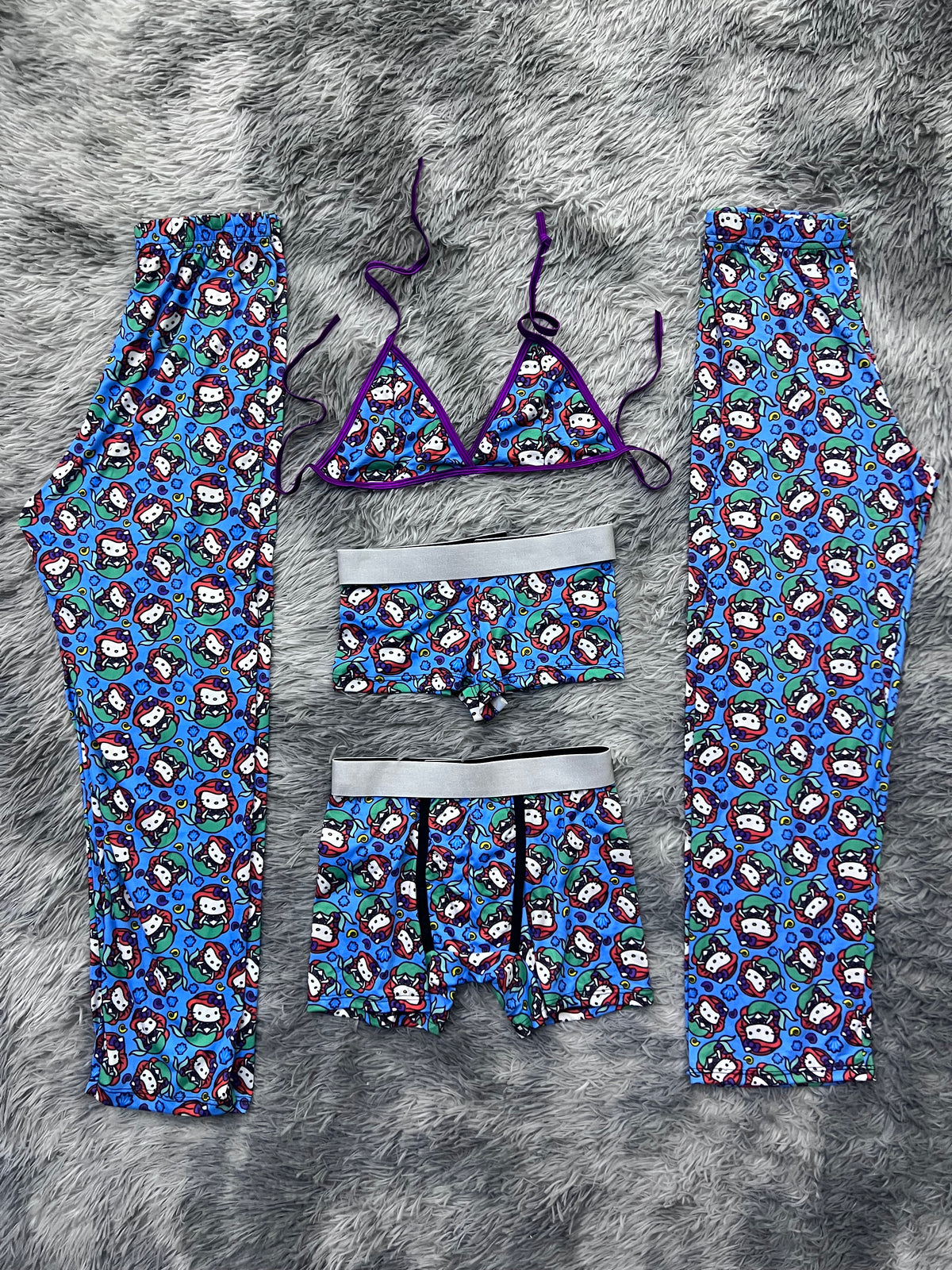 Hello Kitty Sirenita Pijama De 5 Piezas