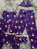 Spiderkitty azul Print 5 piece pajama set Cozy 😺