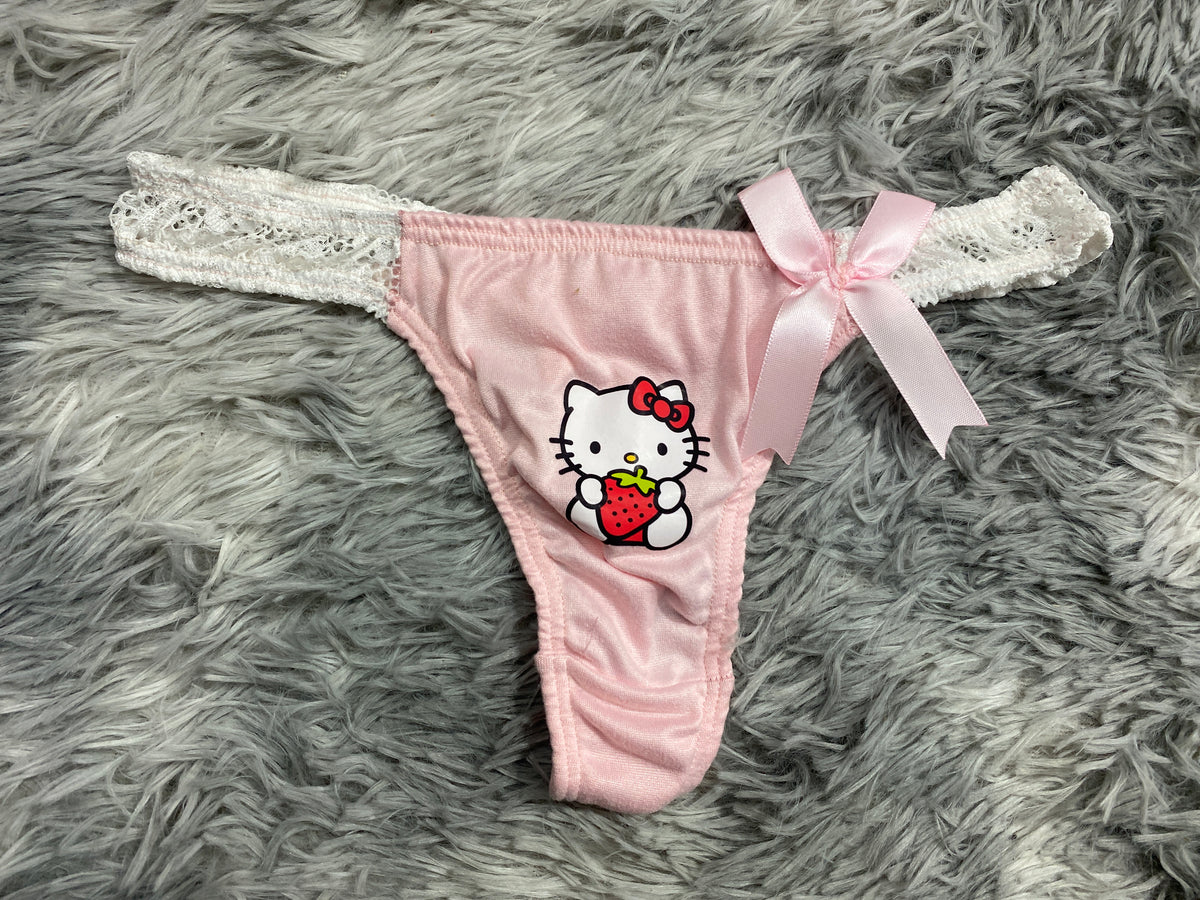 Hello Kitty Gruesa Color Rosa Tanga De Dama