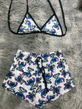 Stitch Vaca Top Con Short Afelpado