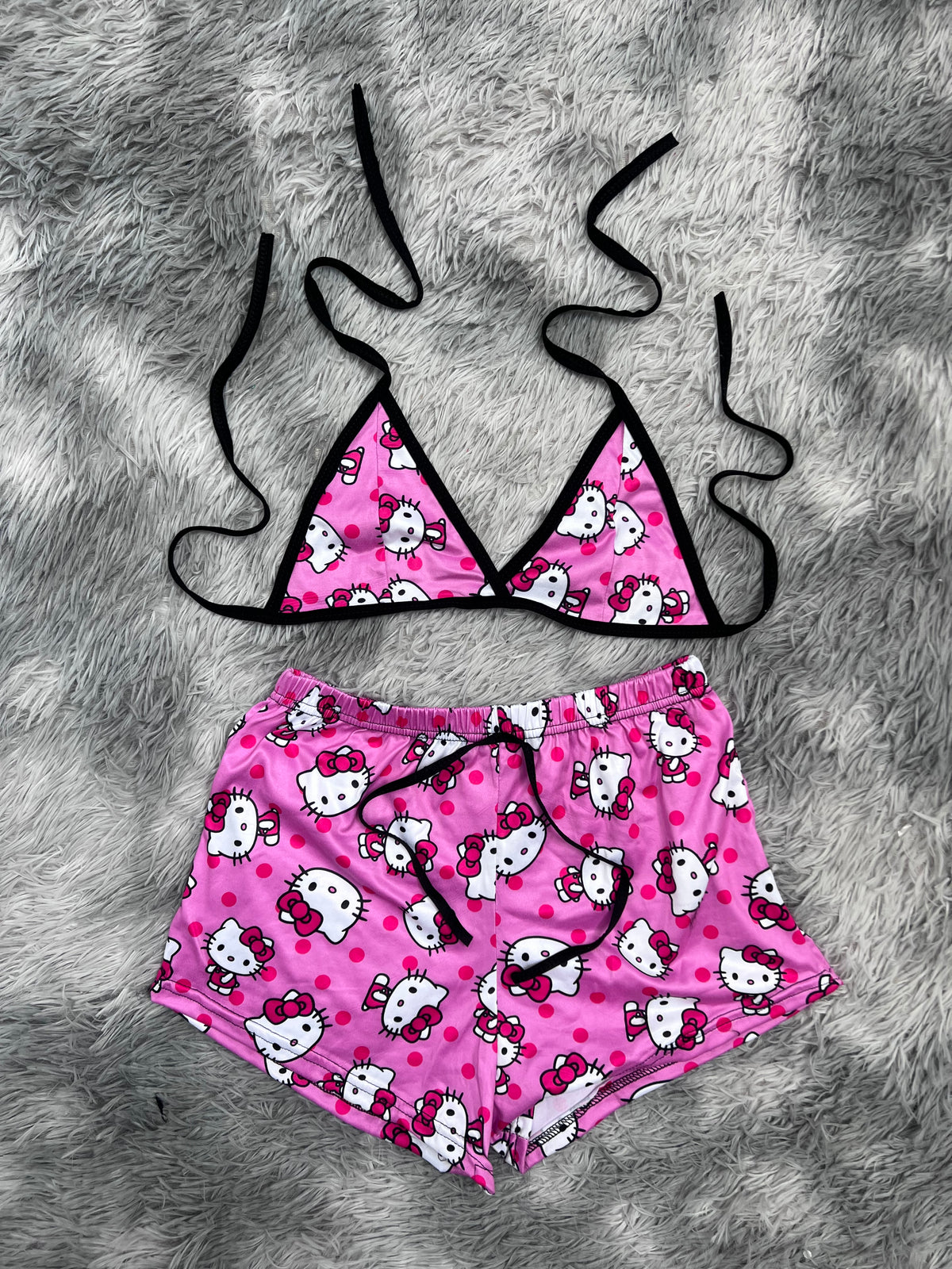 Hello Kitty Puntos Rosas Top Con Short Brush
