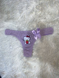Hello Kitty Gruesa Color Morado Tanga De Dama