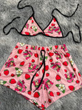 Rosita Fresita Flores Top Con Short Brush