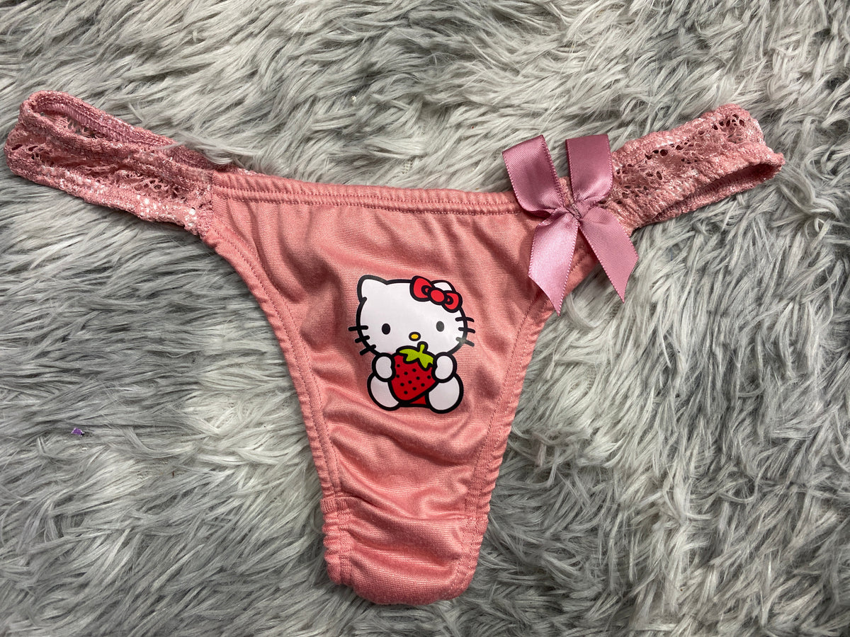 Hello Kitty Gruesa Color Rosa Claro Tanga De Dama